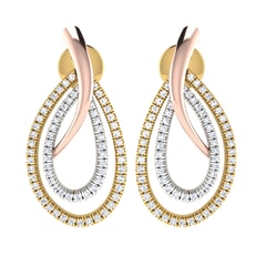 18KT Gold and 0.38 Carat Diamond Earrings