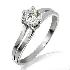 18KT Gold and 0.30 carat Solitaire Engagement Diamond Ring with Certificate