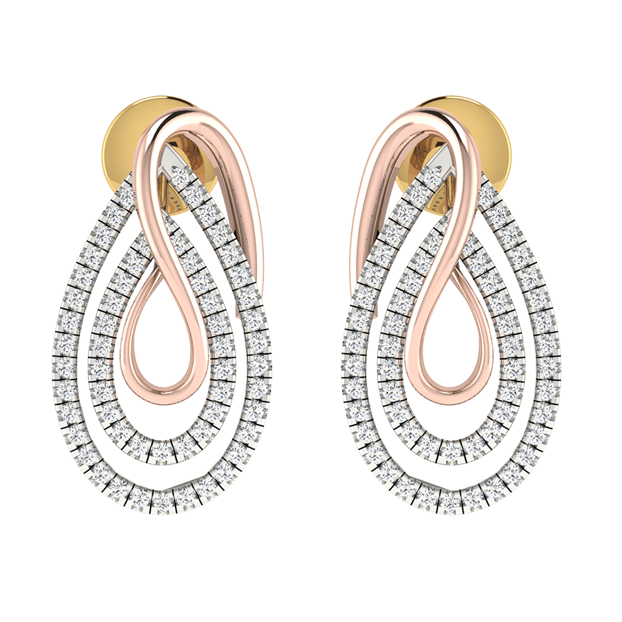 18KT Gold and 0.32 Carat Diamond Earrings
