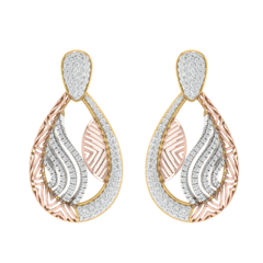 18KT Gold and 0.93 Carat Diamond Earrings