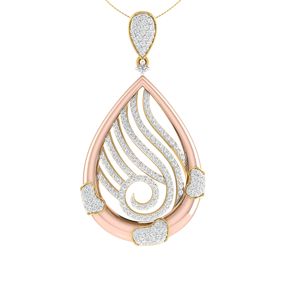18KT Gold and 0.93 Carat Diamond Pendant