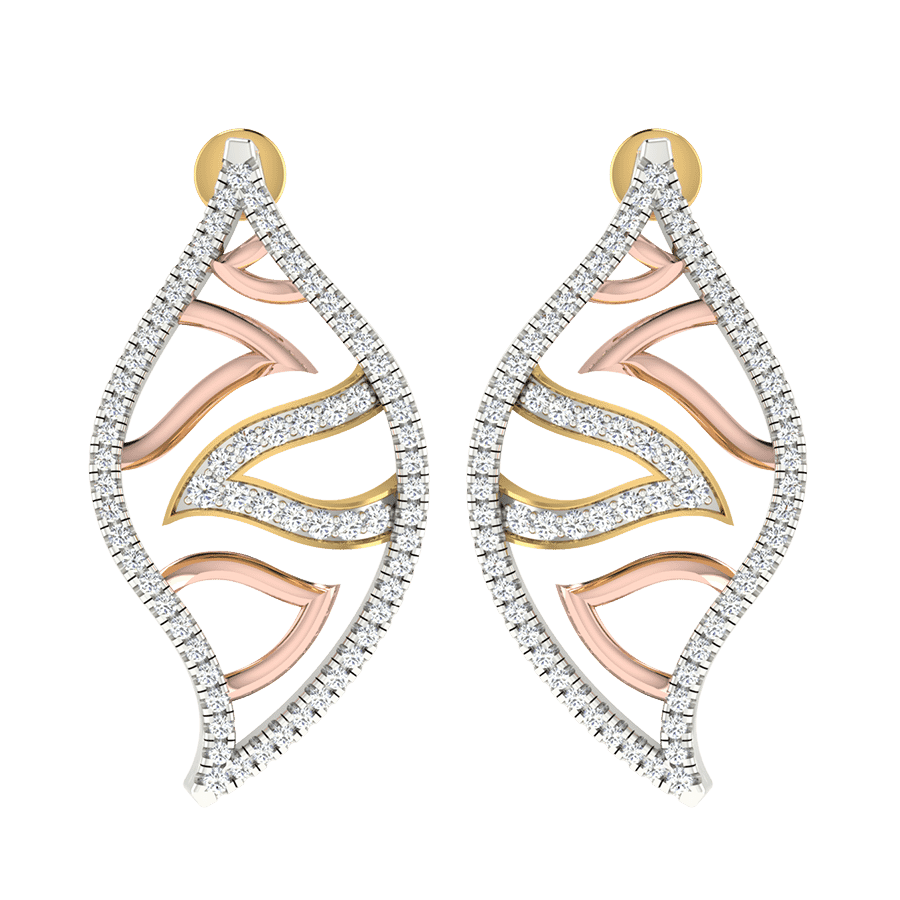 18KT Gold and 0.60 Carat Diamond Earrings