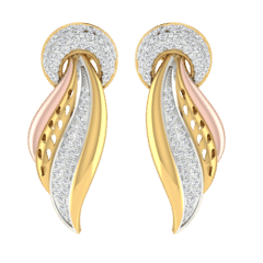 18KT Gold and 0.58 Carat Diamond Earrings