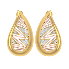 18KT Gold and 0.18 Carat Diamond Earrings