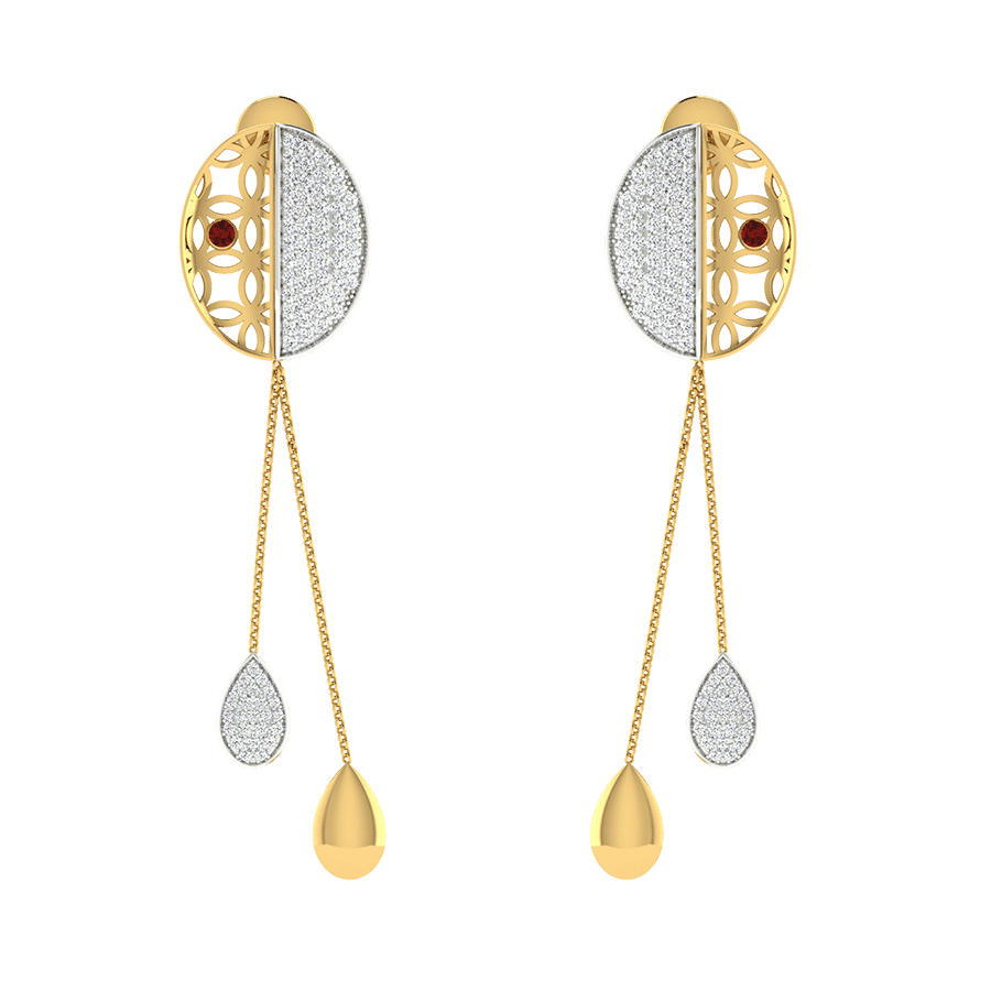 18KT Gold and 0.50 Carat Diamond Earrings