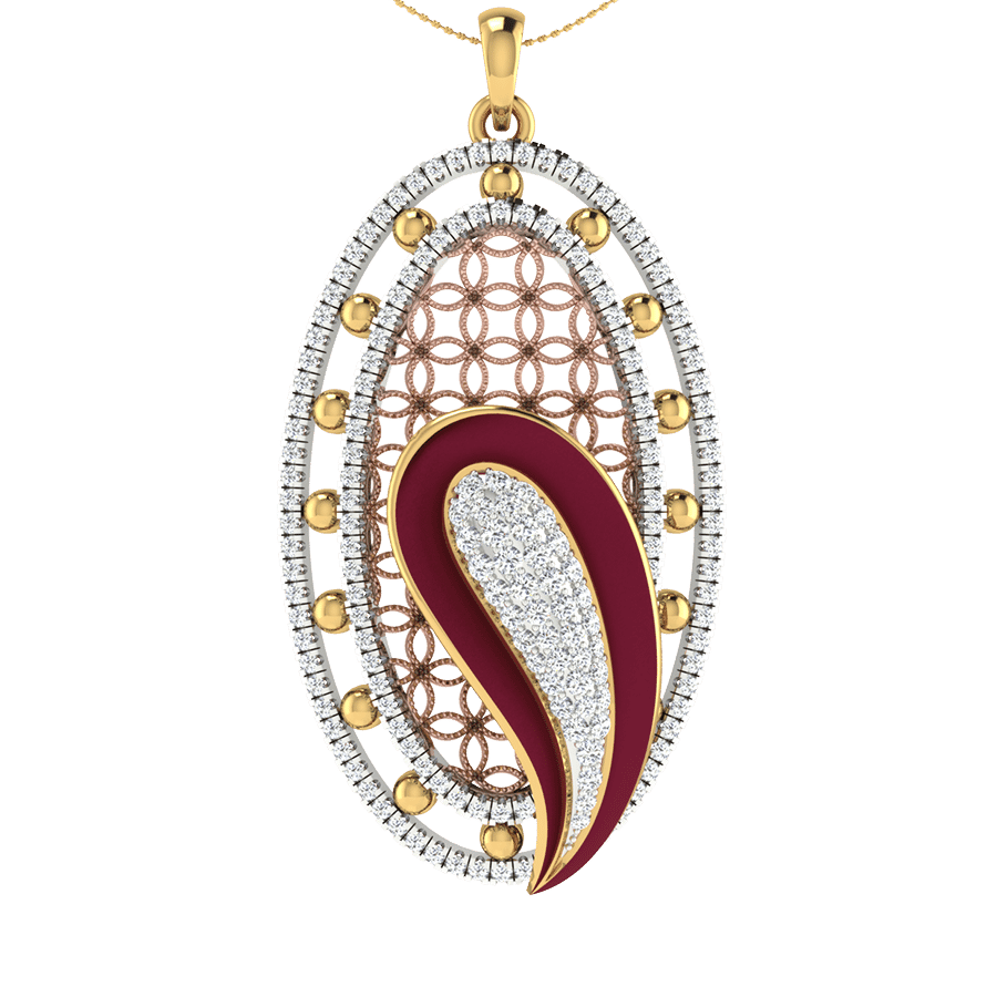18KT Gold and 0.59 Carat Diamond Pendant