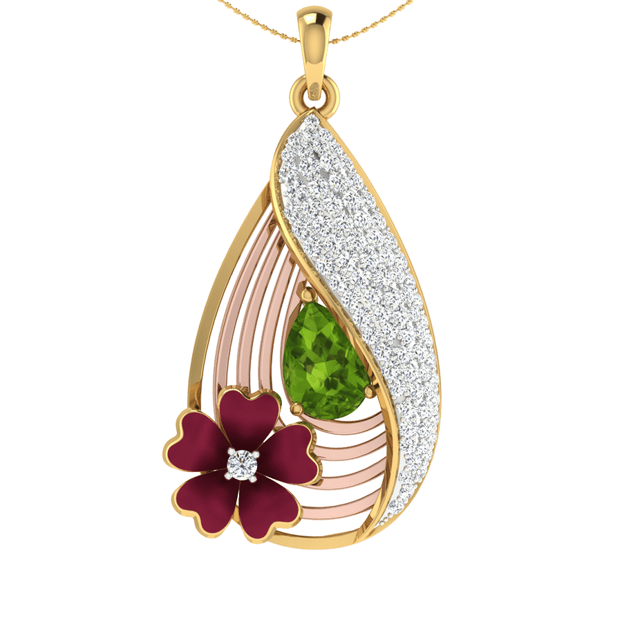 18KT Gold and 0.40 Carat Diamond Pendant