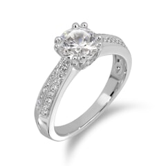 18KT Gold and 0.55 Carat D Color VS1 Clarity GIA Certified Diamond Ring