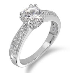 Moissanite Ring in 9KT or 14KT Gold with Certificate