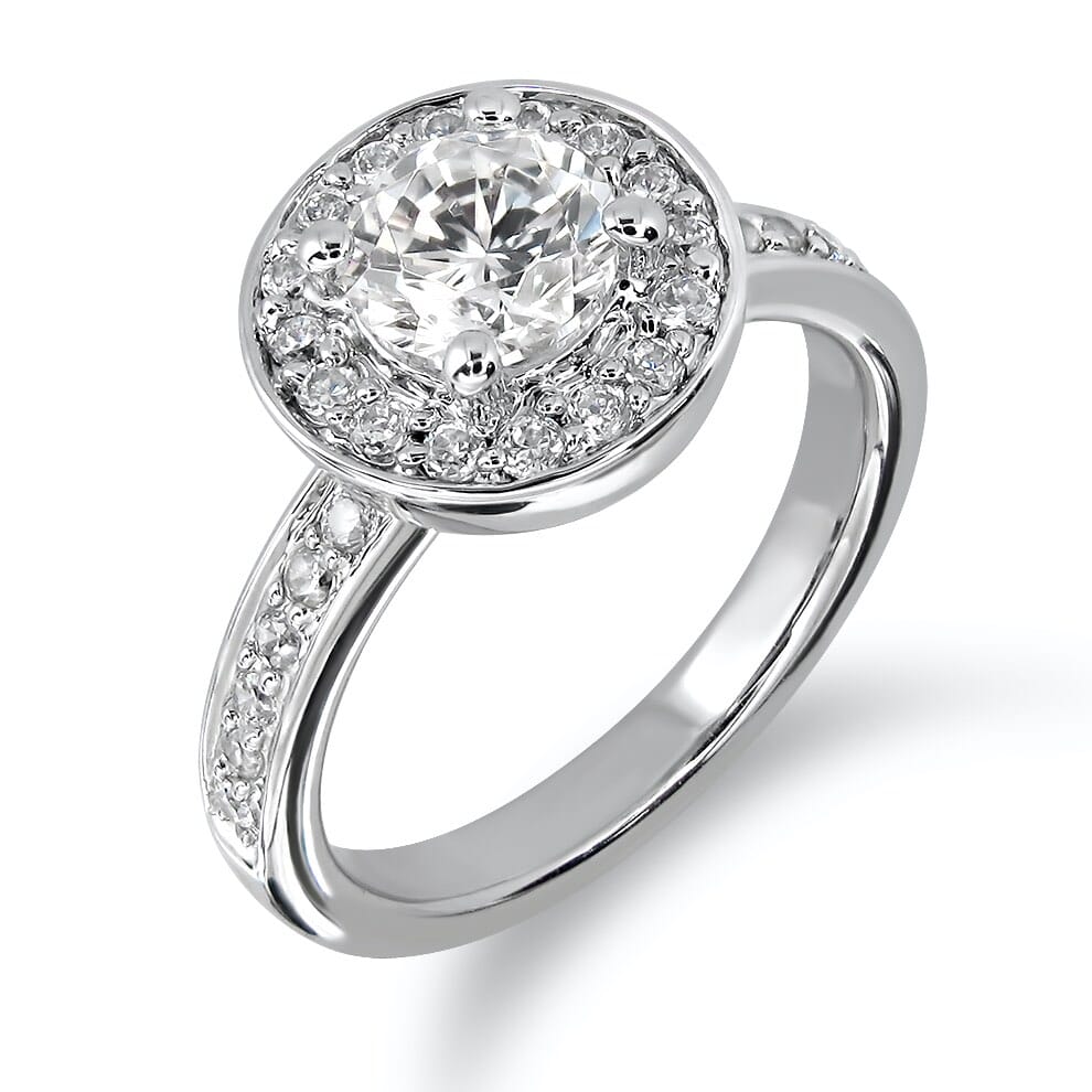 Moissanite Ring in 9KT or 14KT Gold with Certificate