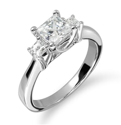 Moissanite Ring in 9KT or 14KT Gold with Certificate