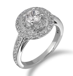 18KT Gold and 0.80 Carat D Color VS1 Clarity GIA Certified Diamond Ring