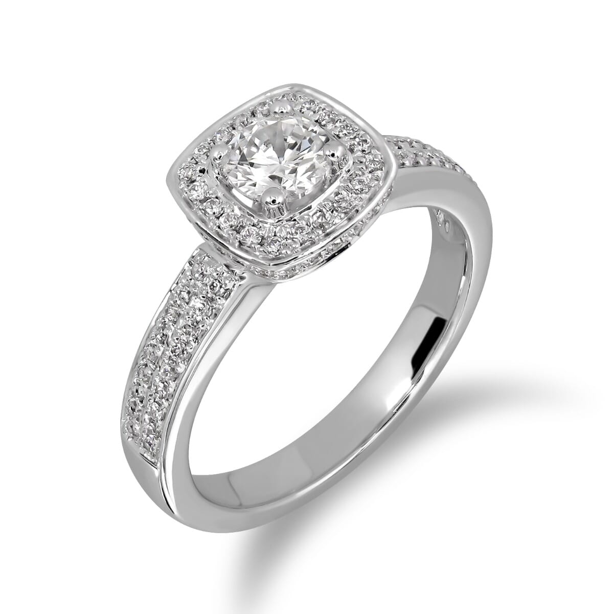 Moissanite Ring in 9KT or 14KT Gold with Certificate