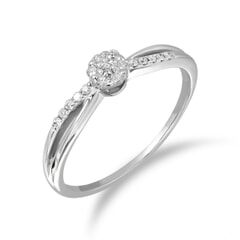18KT Gold and 0.10 Carat Diamond Promise Ring