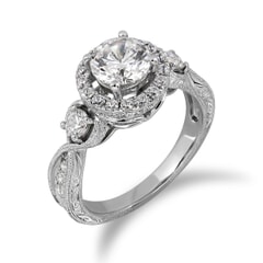 18KT Gold and 0.80 Carat D Color VS1 Clarity GIA Certified Diamond Ring