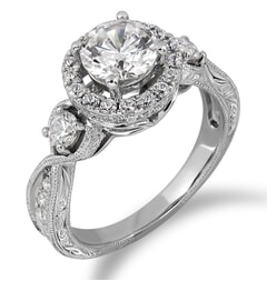 18KT Gold and 0.80 Carat D Color VS1 Clarity GIA Certified Diamond Ring