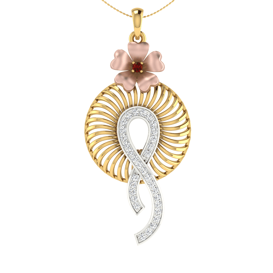 18KT Gold and 0.22 Carat Diamond Pendant