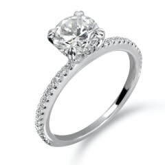 Moissanite Ring in 9KT or 14KT Gold with Certificate 