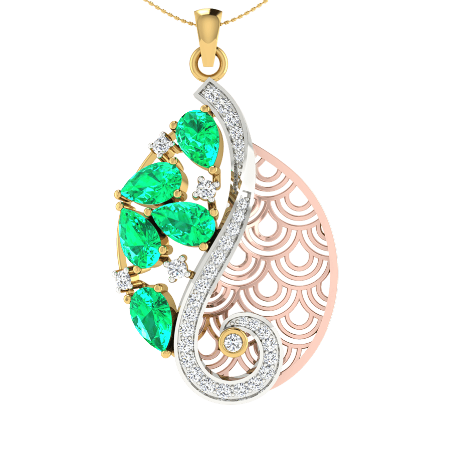 18KT Gold and 0.22 Carat Diamond Pendant