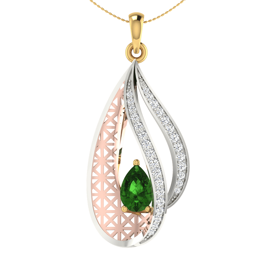 18KT Gold and 0.14 Carat Diamond Pendant