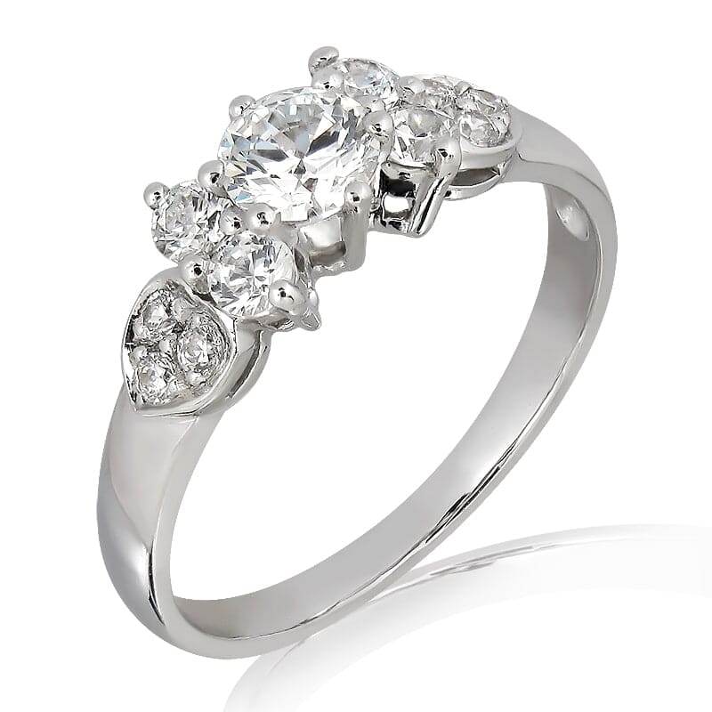 18K Gold and 0.40 Carat E Color VS1 Clarity Diamond Ring