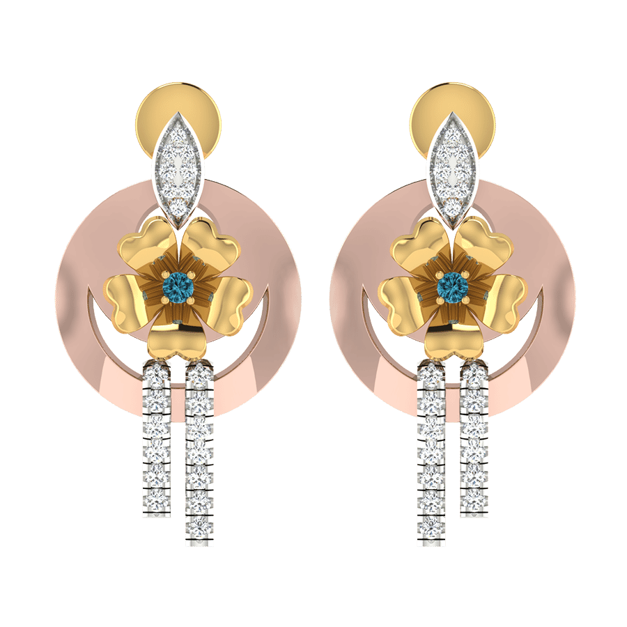 18KT Gold and 0.26 Carat Diamond Earrings