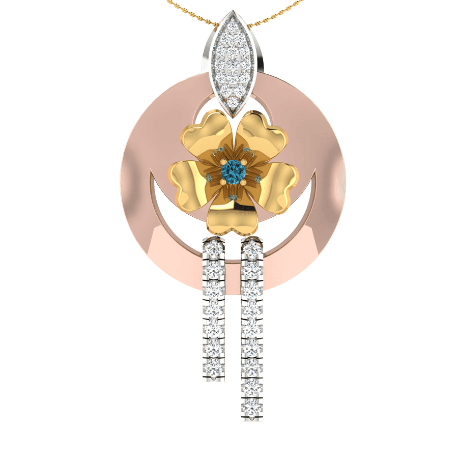 18KT Gold and 0.16 Carat Diamond Pendant