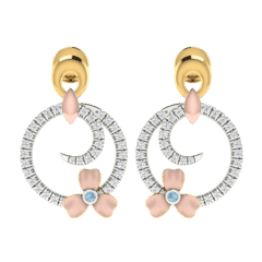 18KT Gold and 0.47 Carat Diamond Earrings