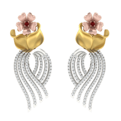 18KT Gold and 0.75 Carat Diamond Earrings