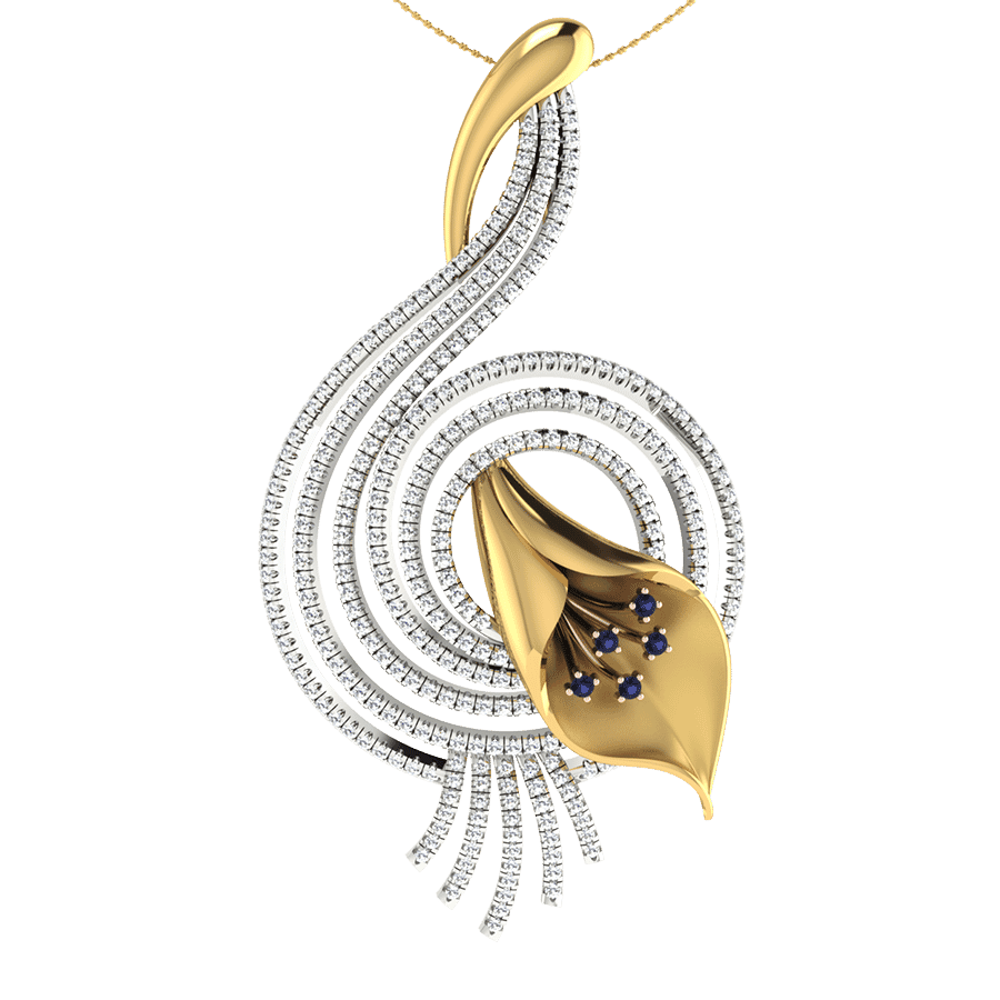 18KT Gold and 1.18 Carat Diamond Pendant