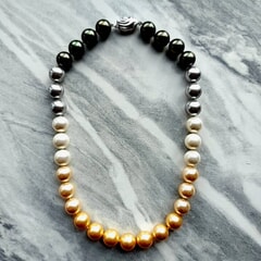 16 Inches Pearl Necklace with Silver clasp