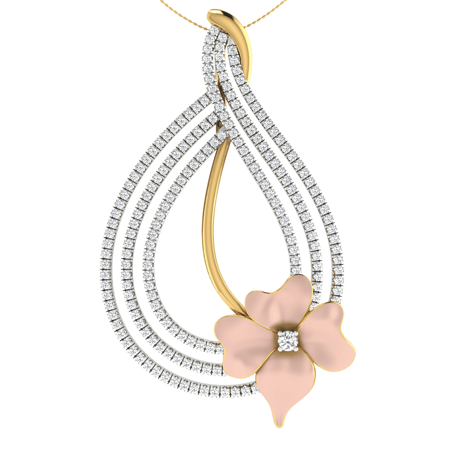 18KT Gold and 0.87 Carat Diamond Pendant