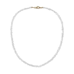 27.83 Ctw Natural Herkimer Diamond Necklace 16.5 inches with 9KT Gold Clasp