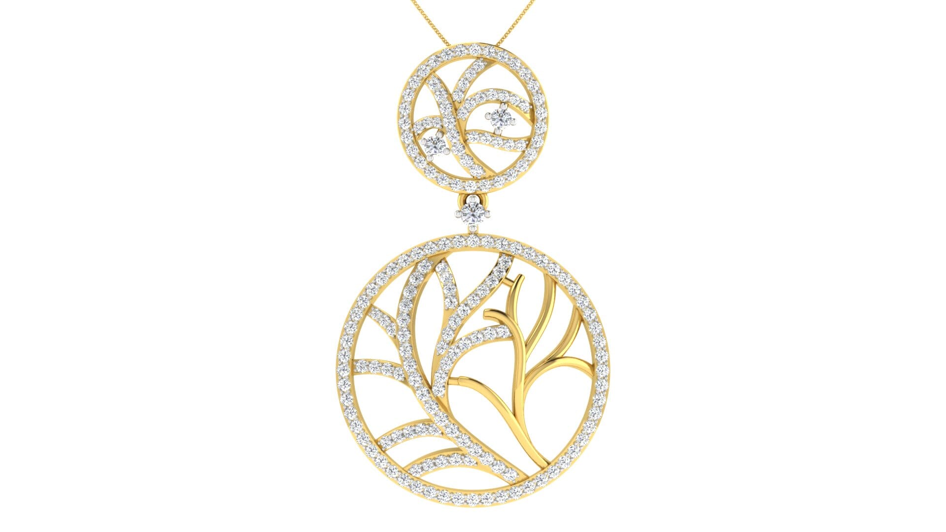 18KT Gold and 1.08 Carat Diamond Pendant