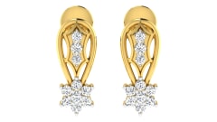 18KT Gold and 0.21 Carat Diamond Earrings