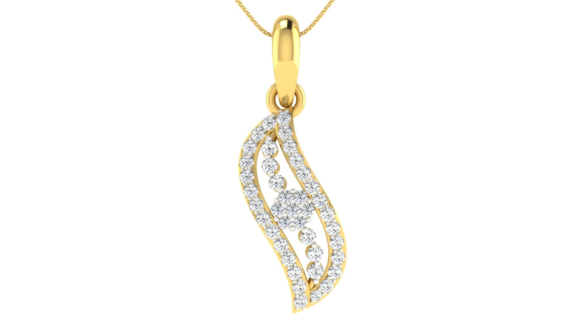 18KT Gold and 0.36 Carat Diamond Pendant