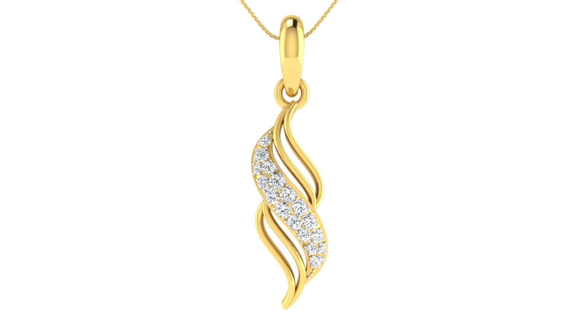 18KT Gold and 0.21 Carat Diamond Pendant