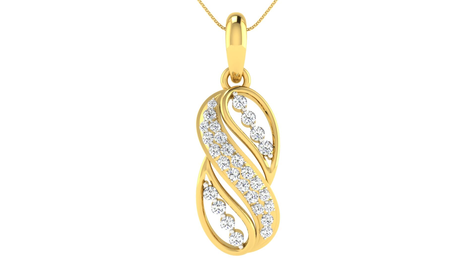 18KT Gold and 0.36 Carat Diamond Pendant