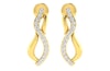 18KT Gold and 0.17 Carat Diamond Earrings