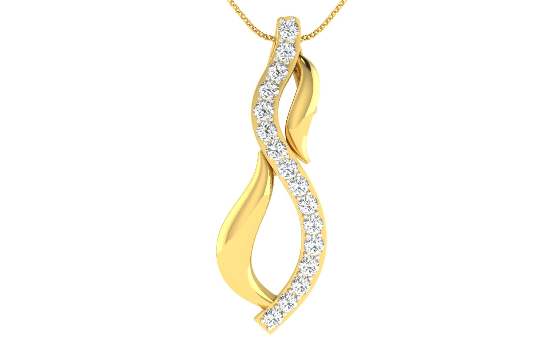 18KT Gold and 0.13 Carat Diamond Pendant