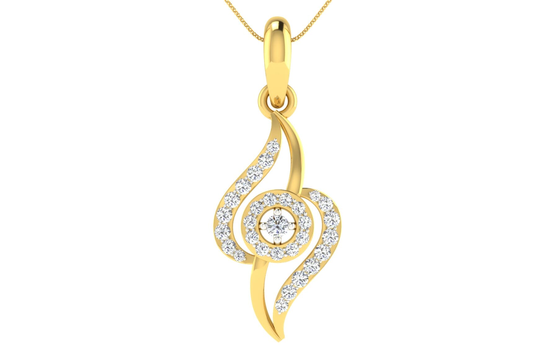 18KT Gold and 0.26 Carat Diamond Pendant