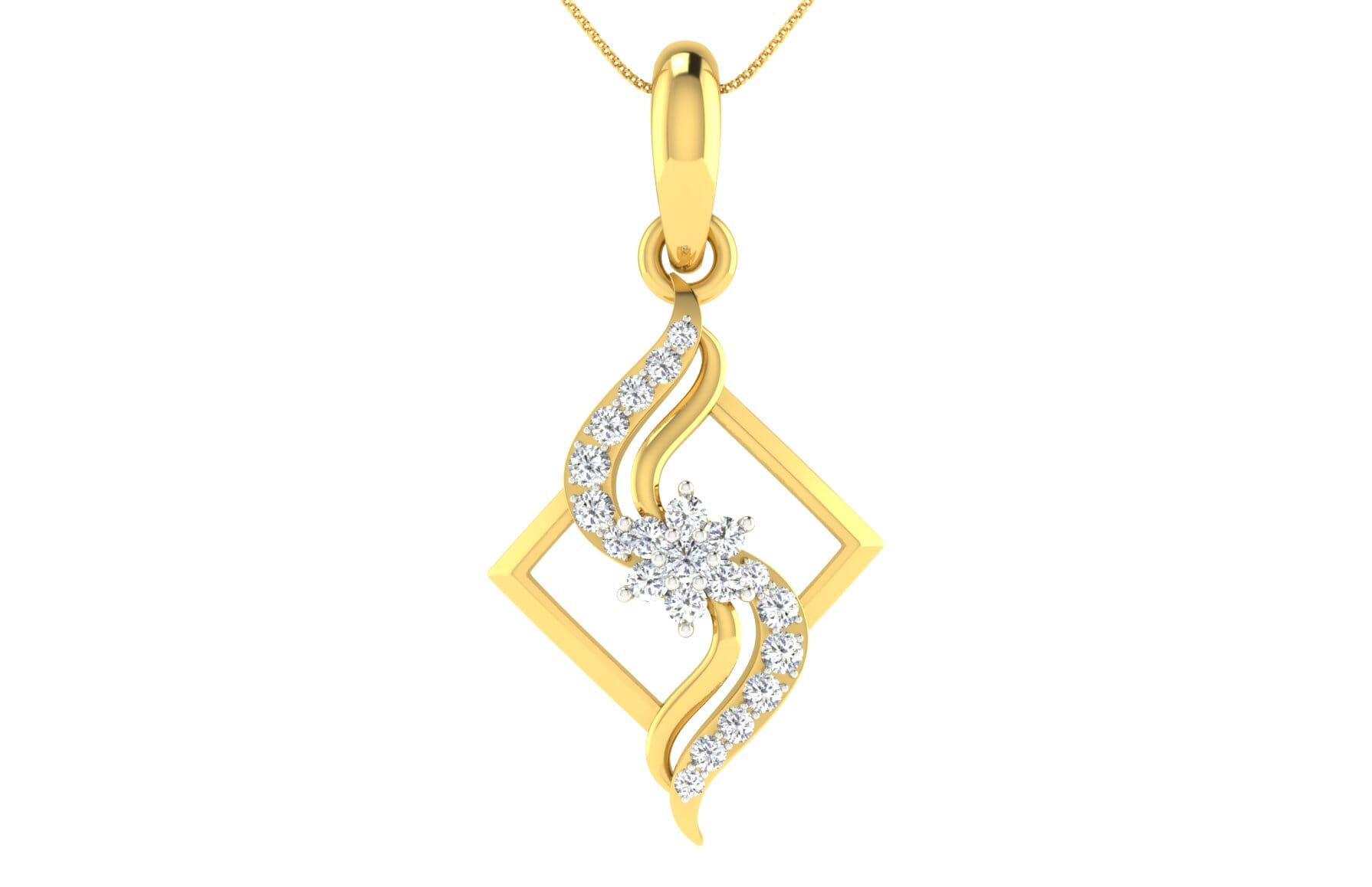 18KT Gold and 0.18 Carat Diamond Pendant