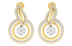 18KT Gold and 0.62 Carat Diamond Earrings