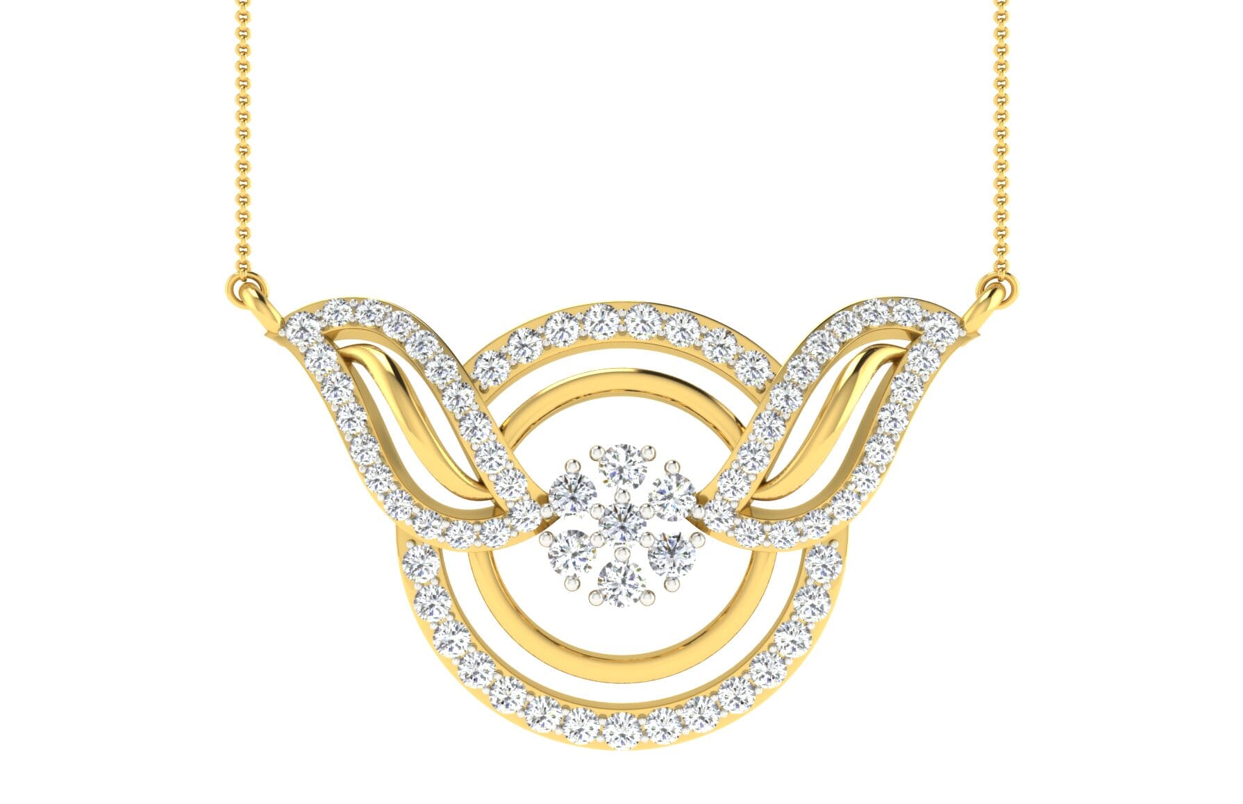 18KT Gold and 0.49 Carat Diamond Pendant