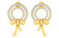 18KT Gold and 0.84 Carat Diamond Earrings