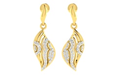 18KT Gold and 0.40 Carat Diamond Earrings
