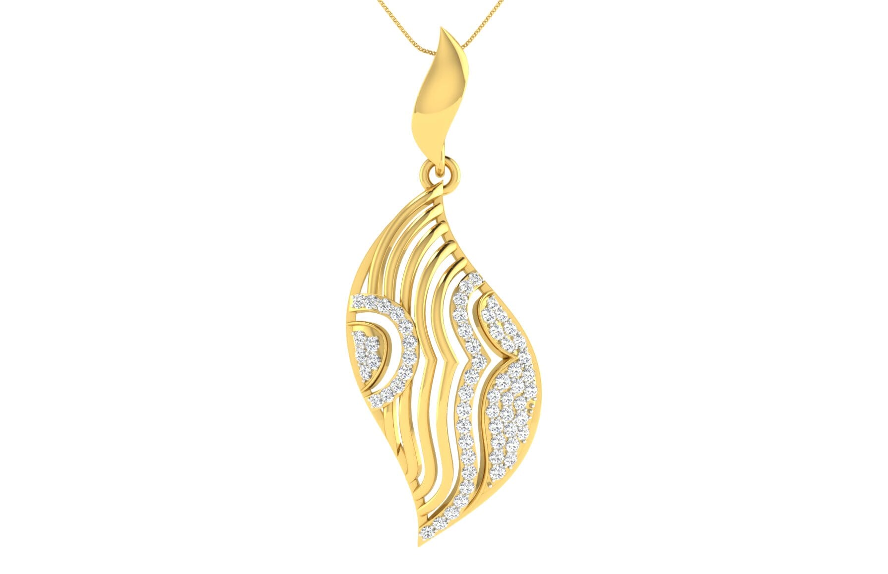 18KT Gold and 0.47 Carat Diamond Pendant