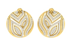 18KT Gold and 1.00 Carat Diamond Earrings