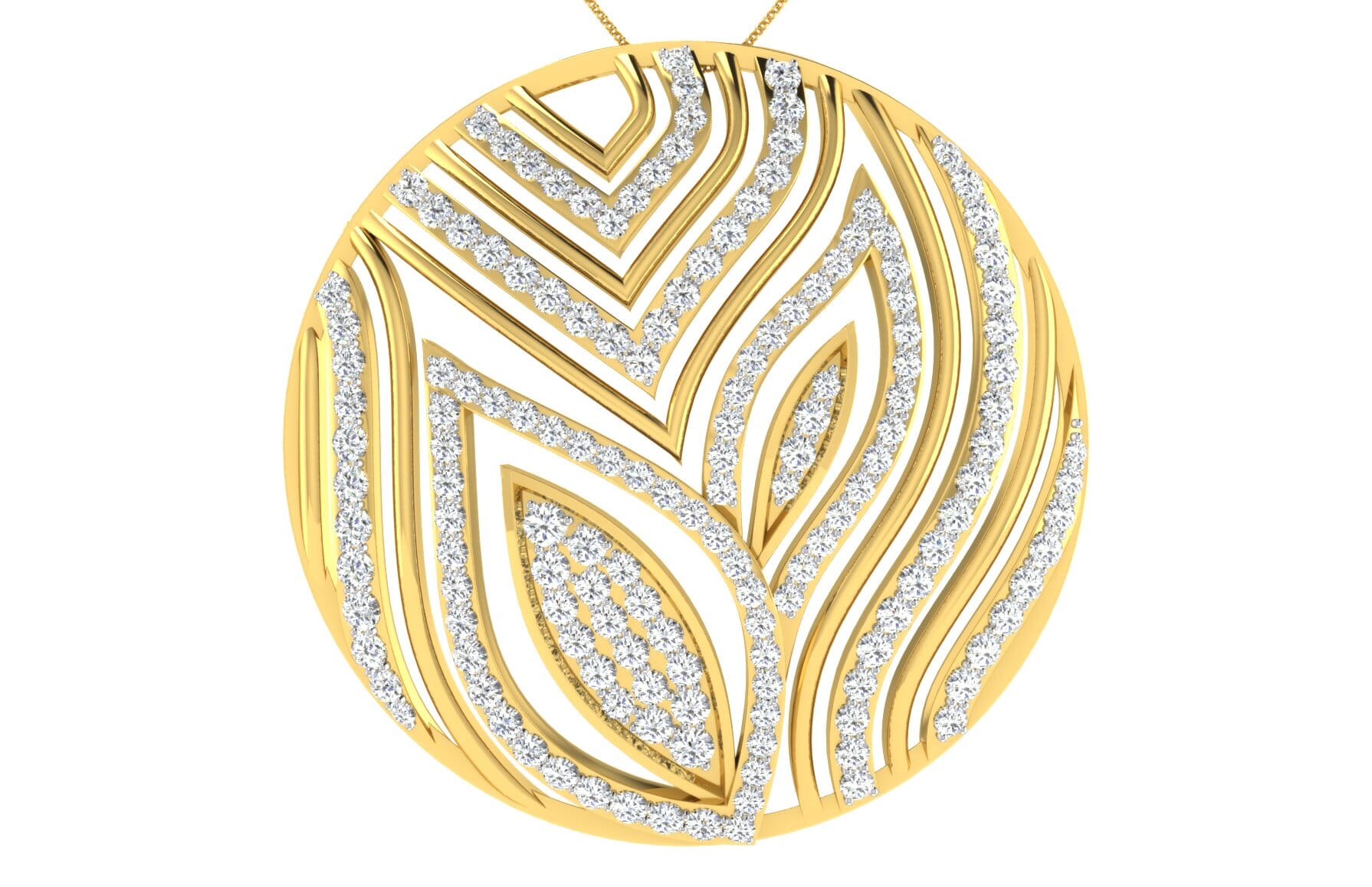 18KT Gold and 1.31 Carat Diamond Pendant