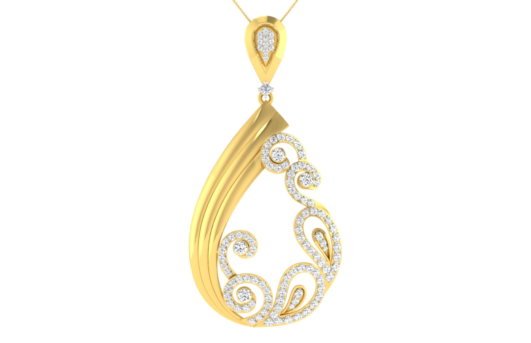 18KT Gold and 1.05 Carat Diamond Pendant